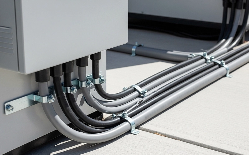 Pool heater control panel area and conduit wiring for safety-first diagnostic checks in Scottsdale.